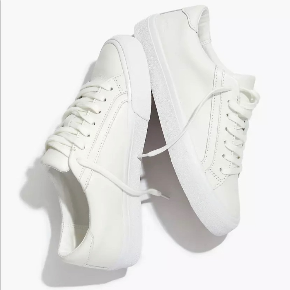 Madewell Sidewalk Low-Top Sneakers in Leather NWT